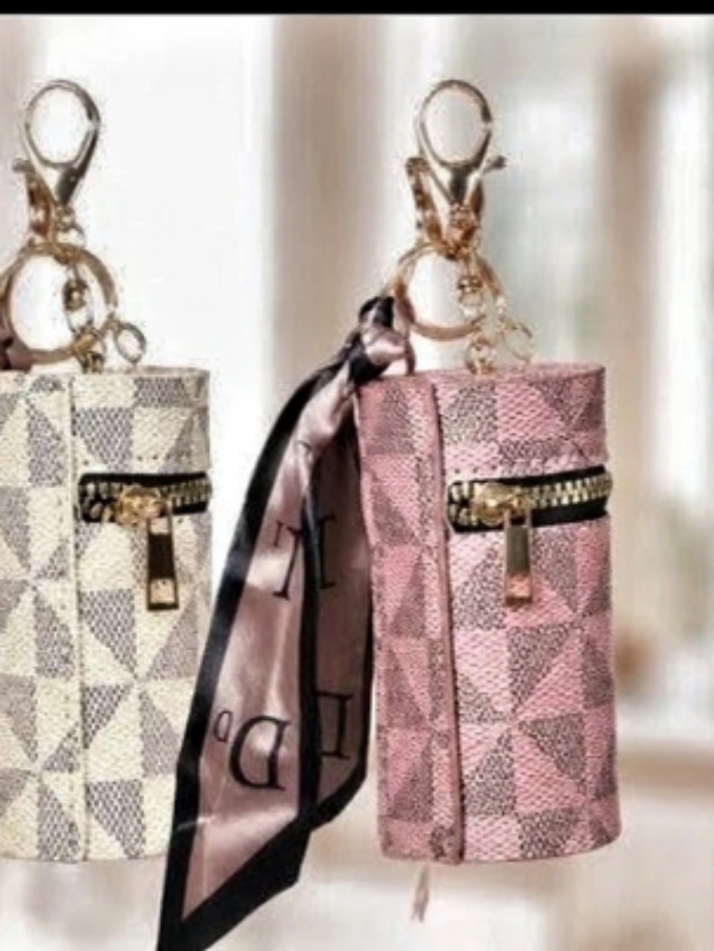 2 Keychain Coin/Lipstick Purse